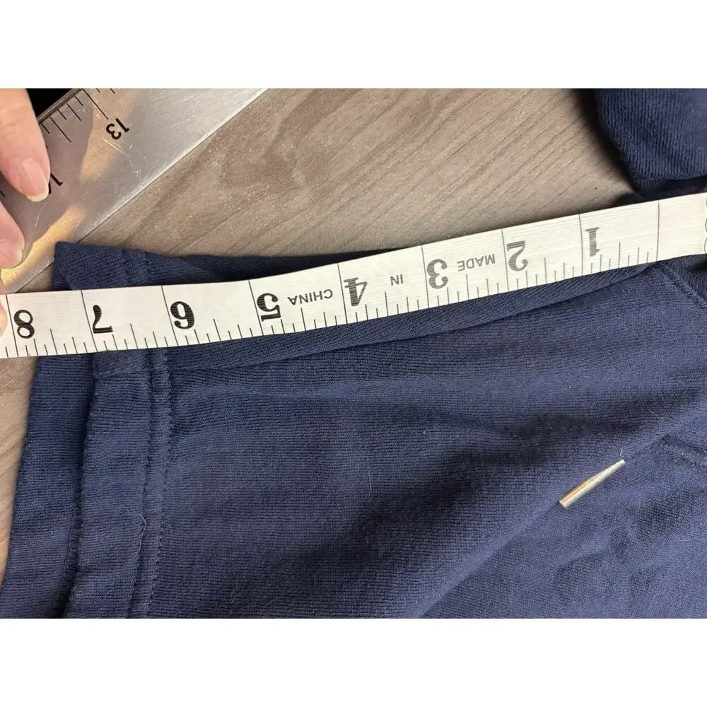 True Religion Sweat Shorts Mens Sz 3X Navy Elastic Waist Pockets Logo